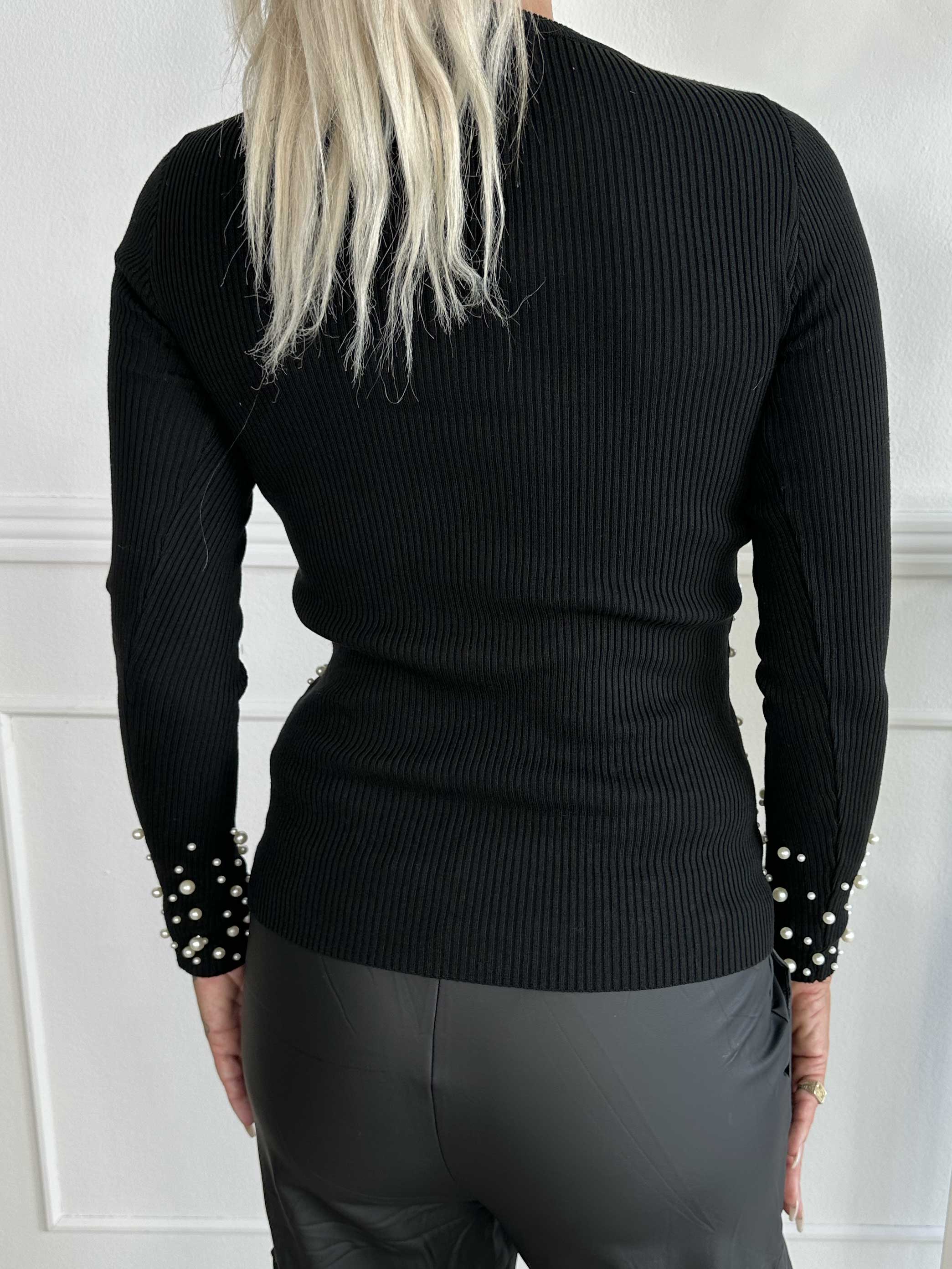 Diantha - Bluse i viskose med perler og masser af stræk